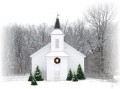 Église de Noël du pays enneigement
